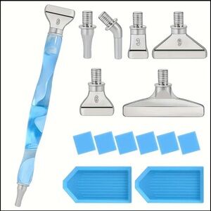 5D Diamond Art Painting Blue Diamond Painting Screw In Metal Multi Tip Pen Kit